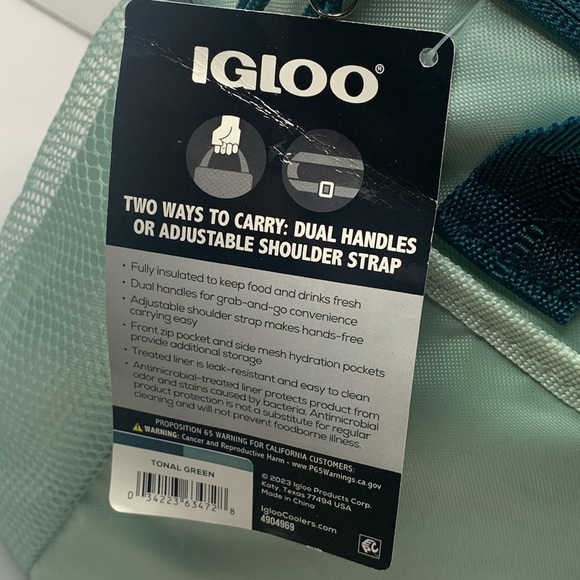 Igloo 12 Cans Soft Halo Cube Cooler Bag NWT - Picture 7 of 11